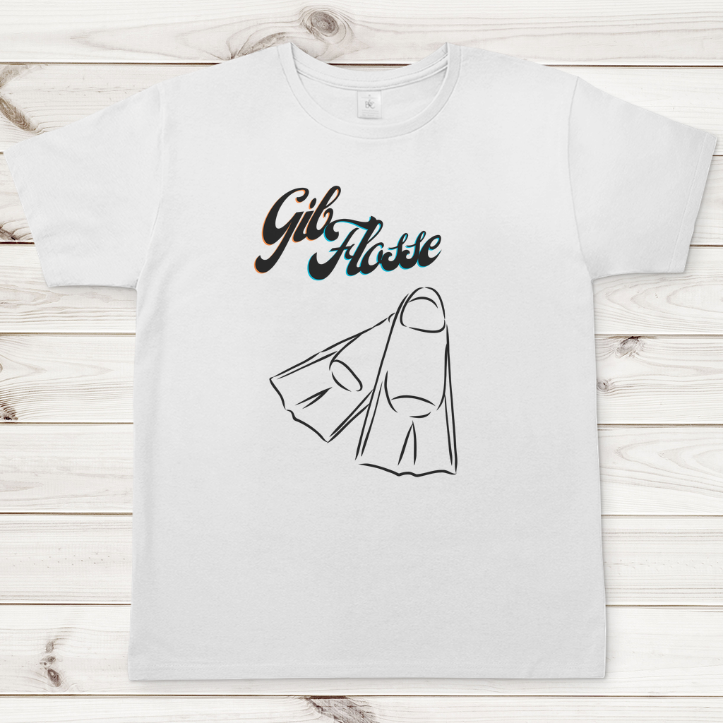 T-Shirt für alle Schwimmer und Schwimmbad-Fans - GIB FLOSSE