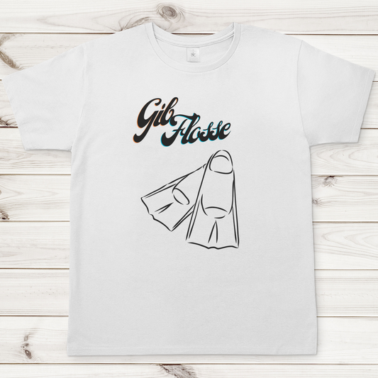 T-Shirt für alle Schwimmer und Schwimmbad-Fans - GIB FLOSSE