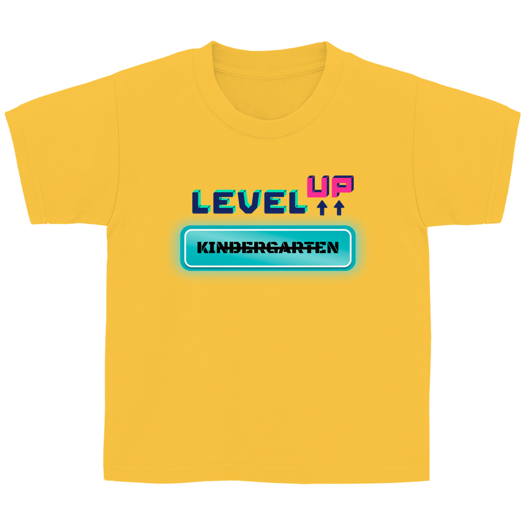Kinder T-Shirt zur Einschulung - Level UP Grundschule