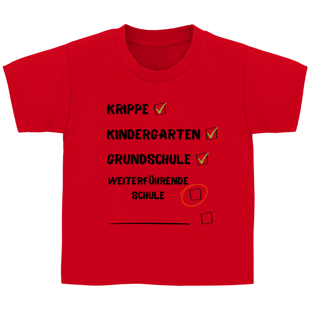 Kinder T-Shirt Checkbox weiterführende Schule