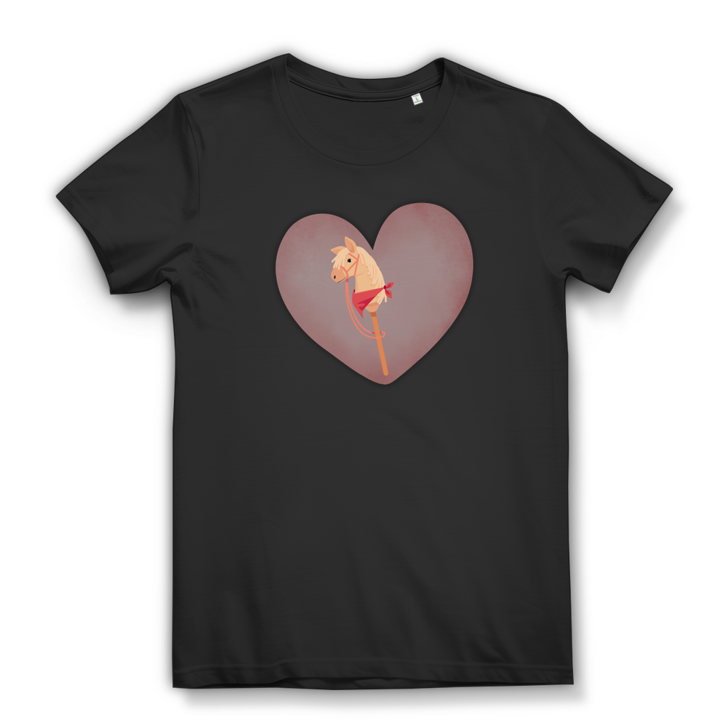 Junge Damen Bio T-Shirt Hobby Horse HERZ