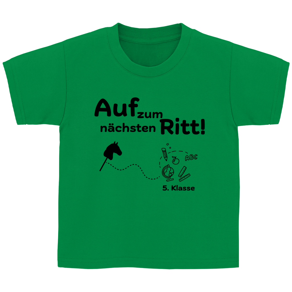 Kinder T-Shirt zur Umschulung Hobby Horsing - NÄCHSTER RITT 5.Klasse