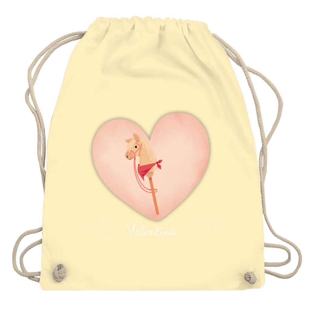 Turnbeutel Hobby Horse HERZ (personalisierbar)