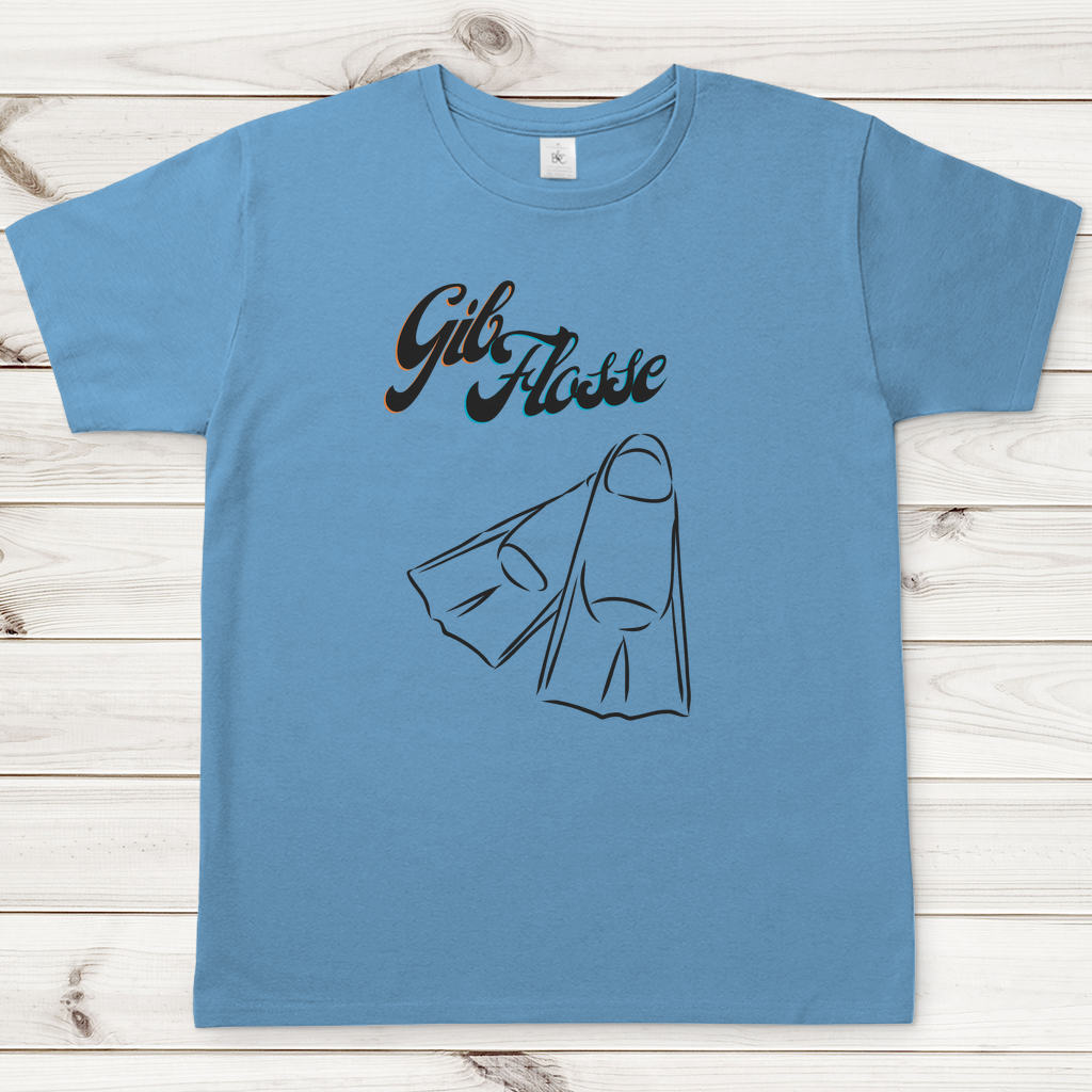 T-Shirt für alle Schwimmer und Schwimmbad-Fans - GIB FLOSSE