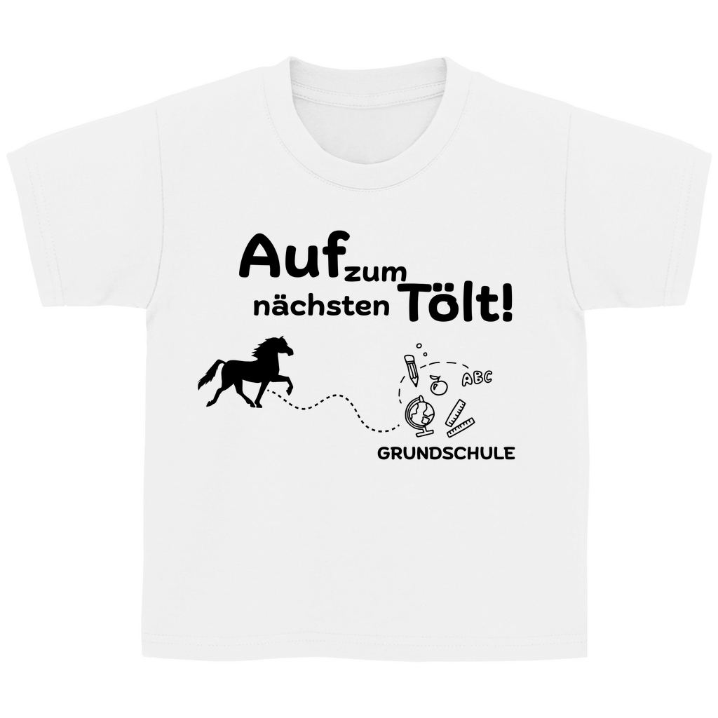 Kinder T-Shirt zur Einschulung - Islandpferde NÄCHSTER TÖLT Grundschule