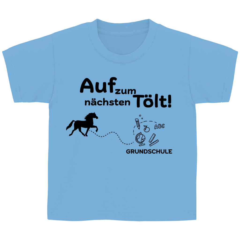 Kinder T-Shirt zur Einschulung - Islandpferde NÄCHSTER TÖLT Grundschule