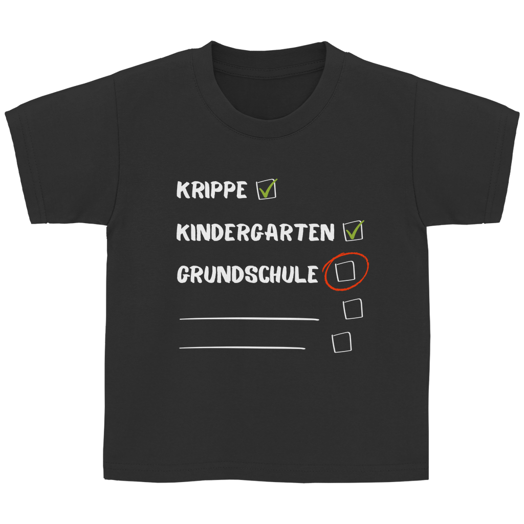 Kinder T-Shirt zur Einschulung - CHECKBOX GRUNDSCHULE