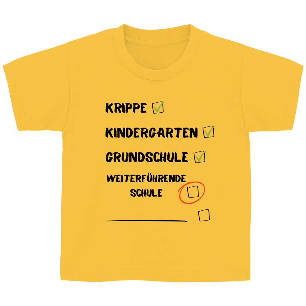 Kinder T-Shirt Checkbox weiterführende Schule