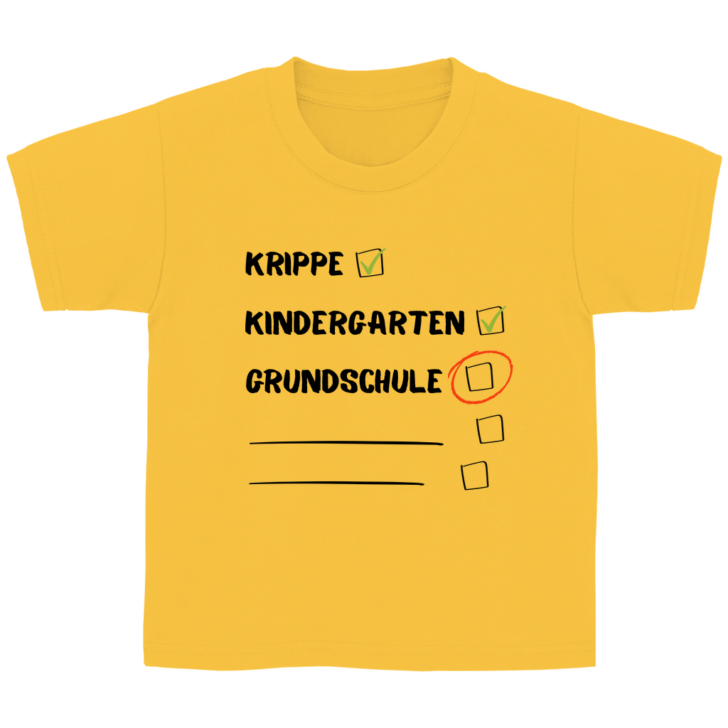 Kinder T-Shirt zur Einschulung - CHECKBOX GRUNDSCHULE