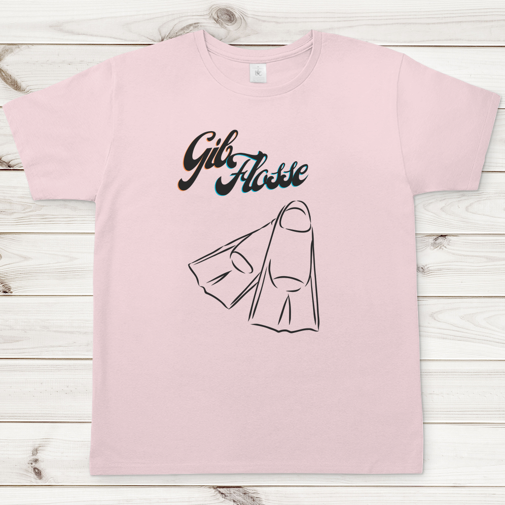 T-Shirt für alle Schwimmer und Schwimmbad-Fans - GIB FLOSSE
