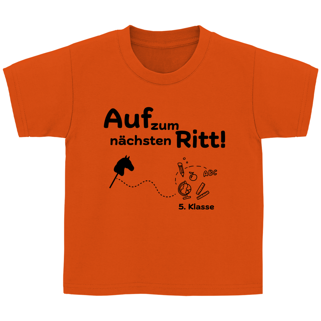 Kinder T-Shirt zur Umschulung Hobby Horsing - NÄCHSTER RITT 5.Klasse