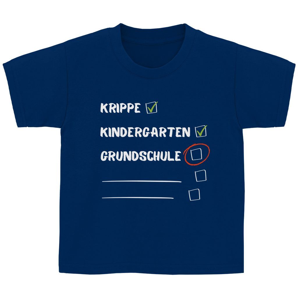Kinder T-Shirt zur Einschulung - CHECKBOX GRUNDSCHULE