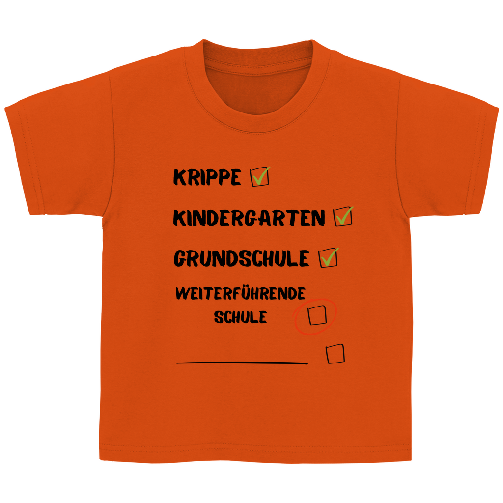 Kinder T-Shirt Checkbox weiterführende Schule