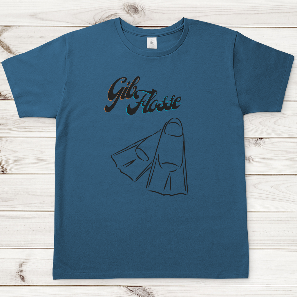 T-Shirt für alle Schwimmer und Schwimmbad-Fans - GIB FLOSSE