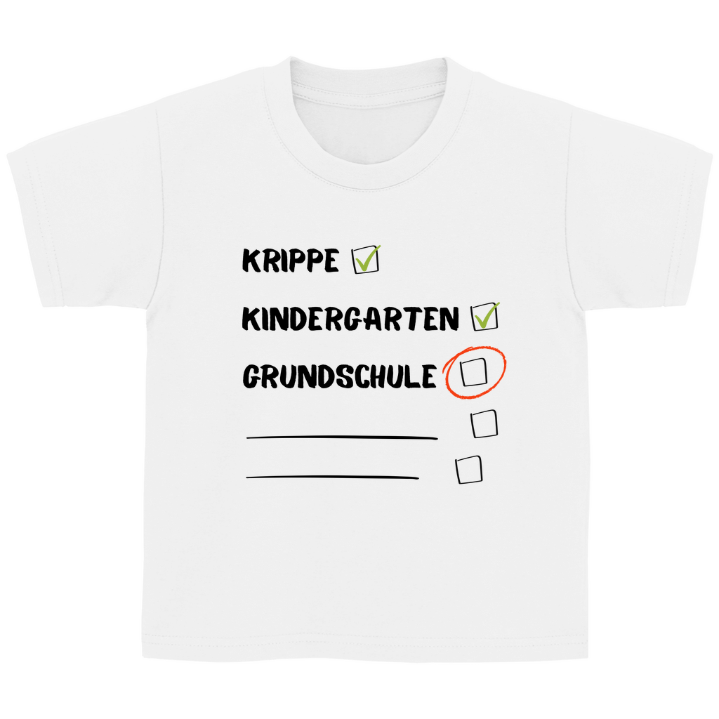 Kinder T-Shirt zur Einschulung - CHECKBOX GRUNDSCHULE