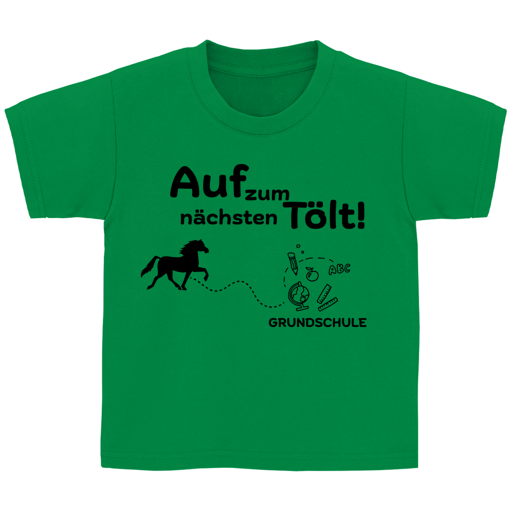 Kinder T-Shirt zur Einschulung - Islandpferde NÄCHSTER TÖLT Grundschule