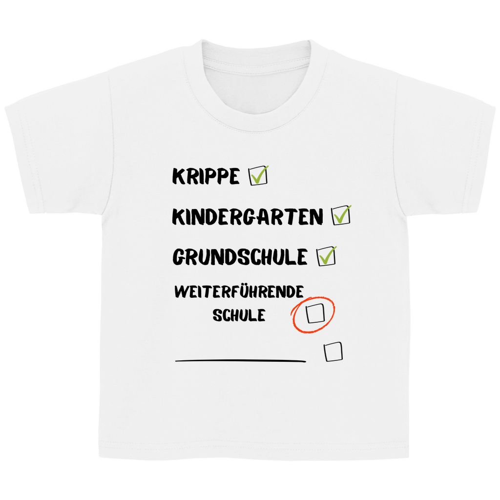 Kinder T-Shirt Checkbox weiterführende Schule
