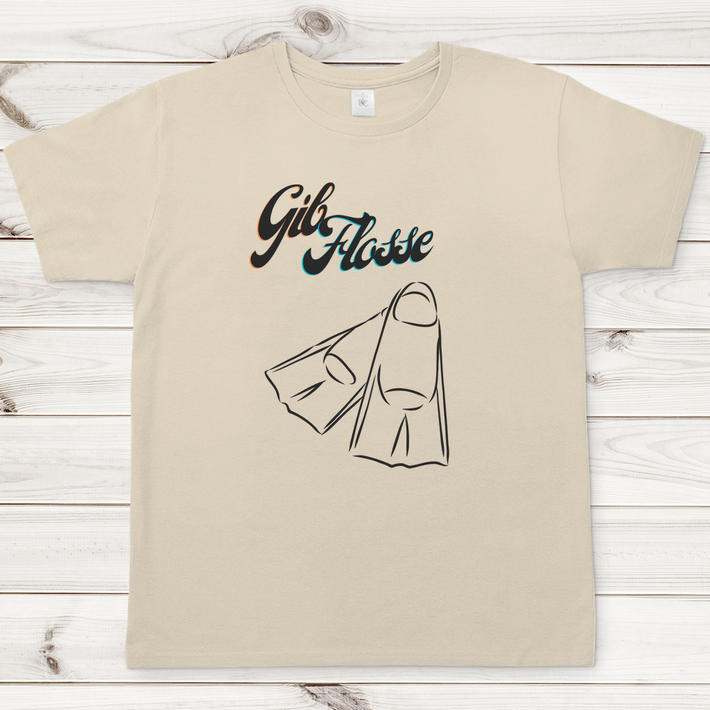 T-Shirt für alle Schwimmer und Schwimmbad-Fans - GIB FLOSSE