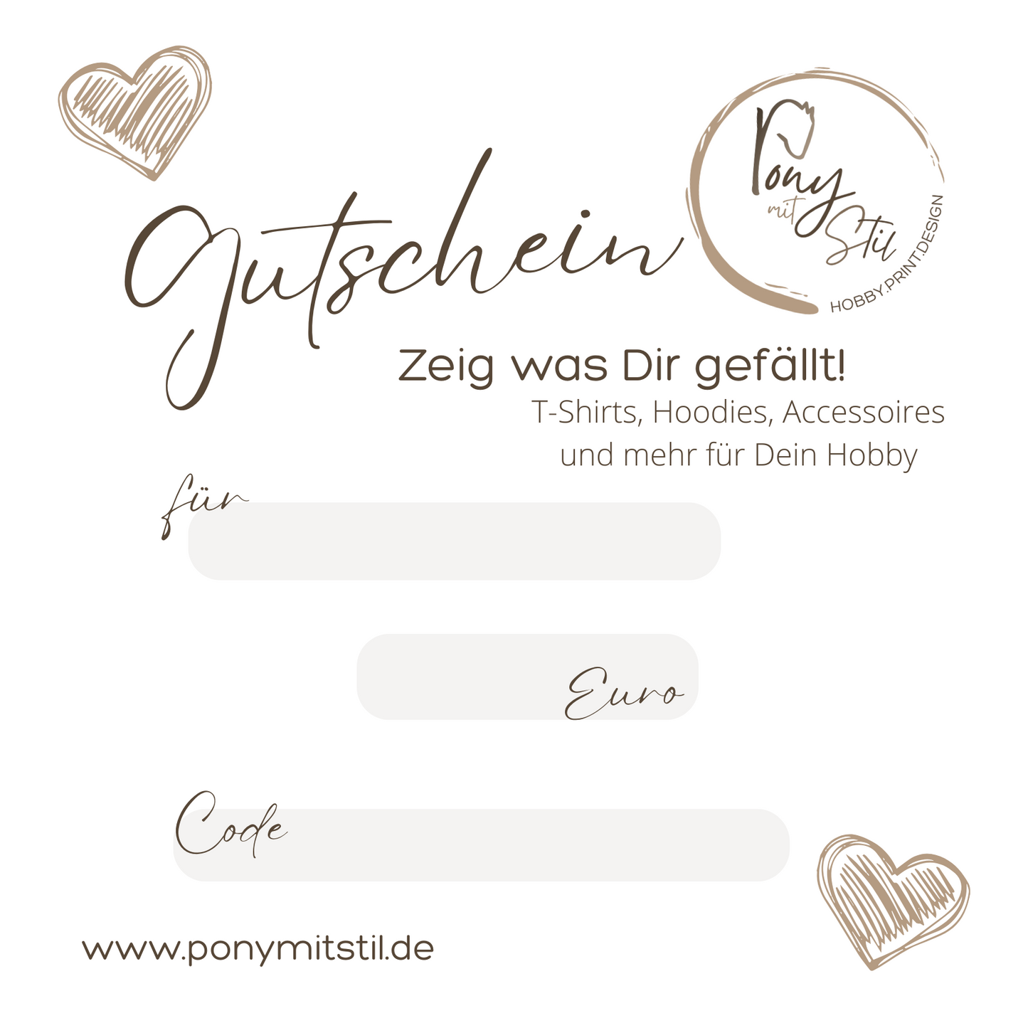 Pony mit Stil - Geschenkgutschein
