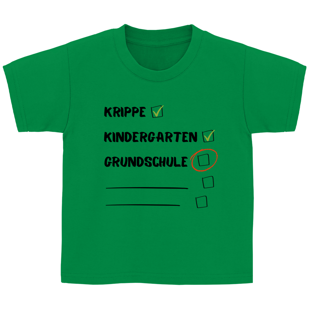 Kinder T-Shirt zur Einschulung - CHECKBOX GRUNDSCHULE