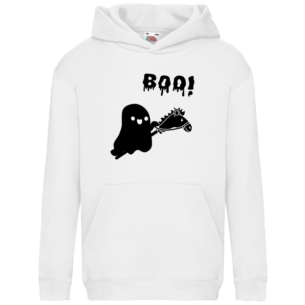 Halloween Hobby Horse Kids Hoodie BOO