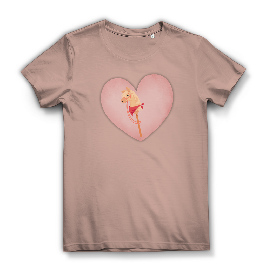 Junge Damen Bio T-Shirt Hobby Horse HERZ