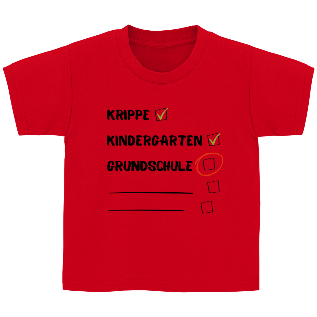 Kinder T-Shirt zur Einschulung - CHECKBOX GRUNDSCHULE