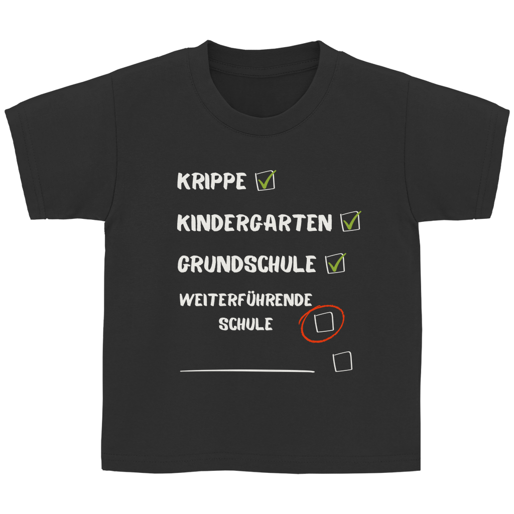 Kinder T-Shirt Checkbox weiterführende Schule