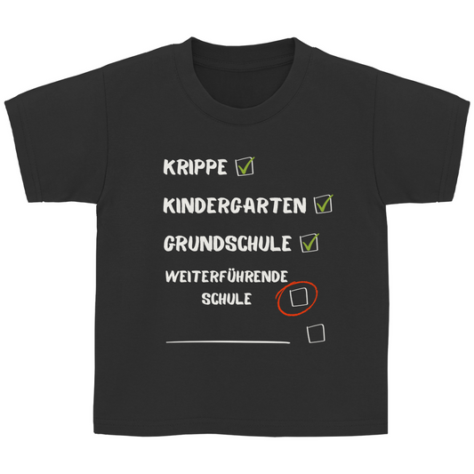 Kinder T-Shirt Checkbox weiterführende Schule