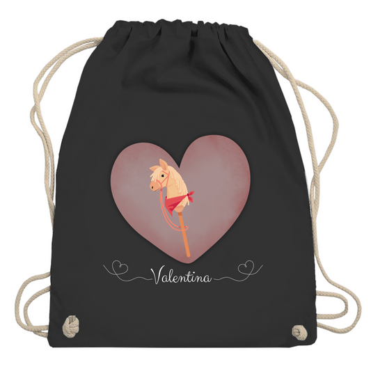 Turnbeutel Hobby Horse HERZ (personalisierbar)