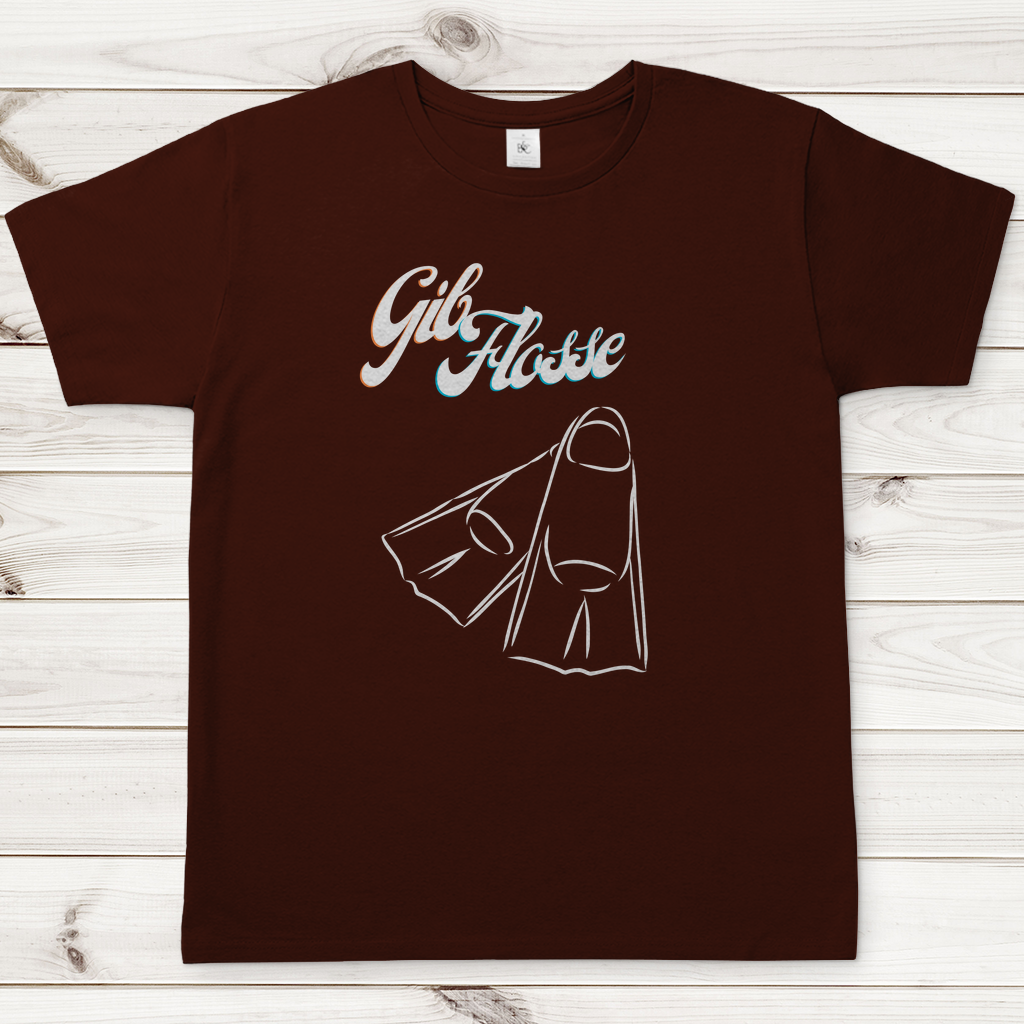 T-Shirt für alle Schwimmer und Schwimmbad-Fans - GIB FLOSSE