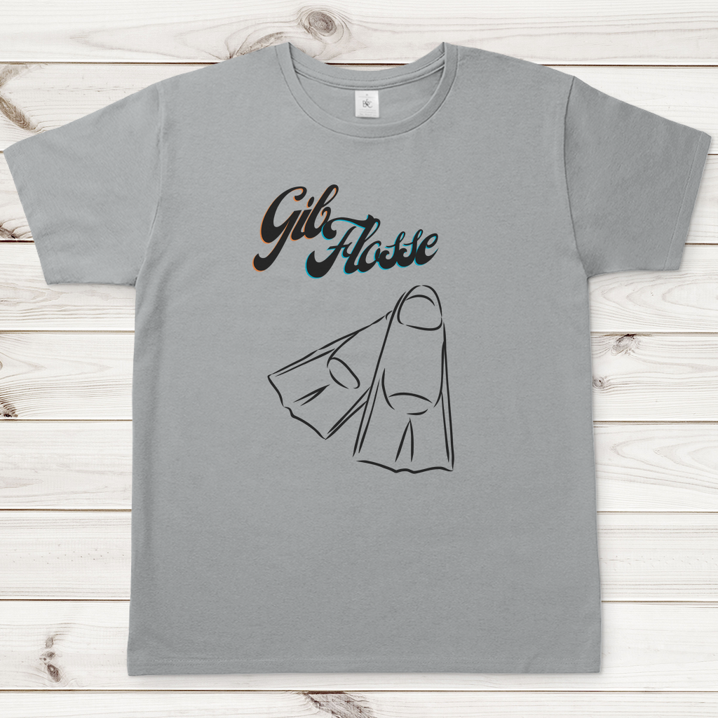 T-Shirt für alle Schwimmer und Schwimmbad-Fans - GIB FLOSSE