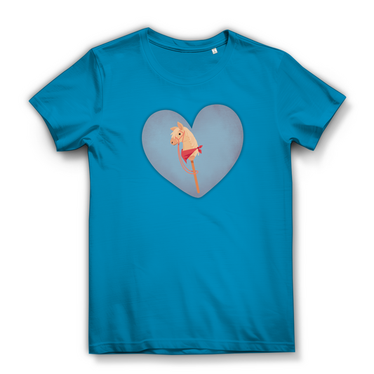 Junge Damen Bio T-Shirt Hobby Horse HERZ