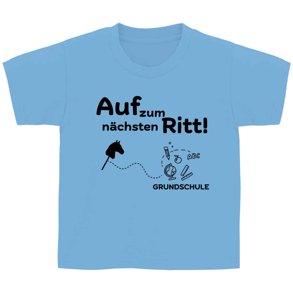 Kinder T-Shirt Hobby Horsing zur Einschulung - Nächster Ritt Grundschule