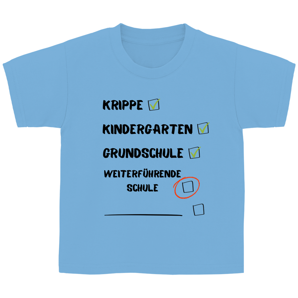 Kinder T-Shirt Checkbox weiterführende Schule