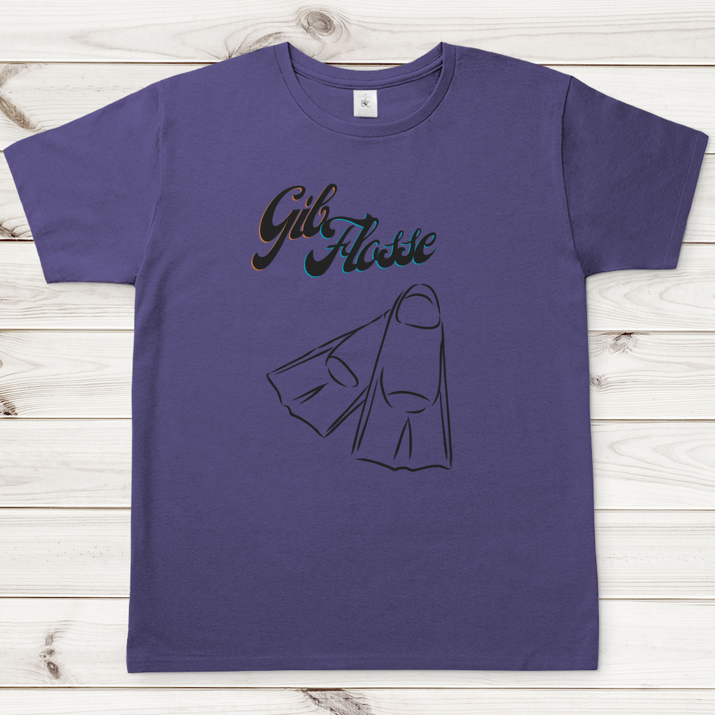T-Shirt für alle Schwimmer und Schwimmbad-Fans - GIB FLOSSE