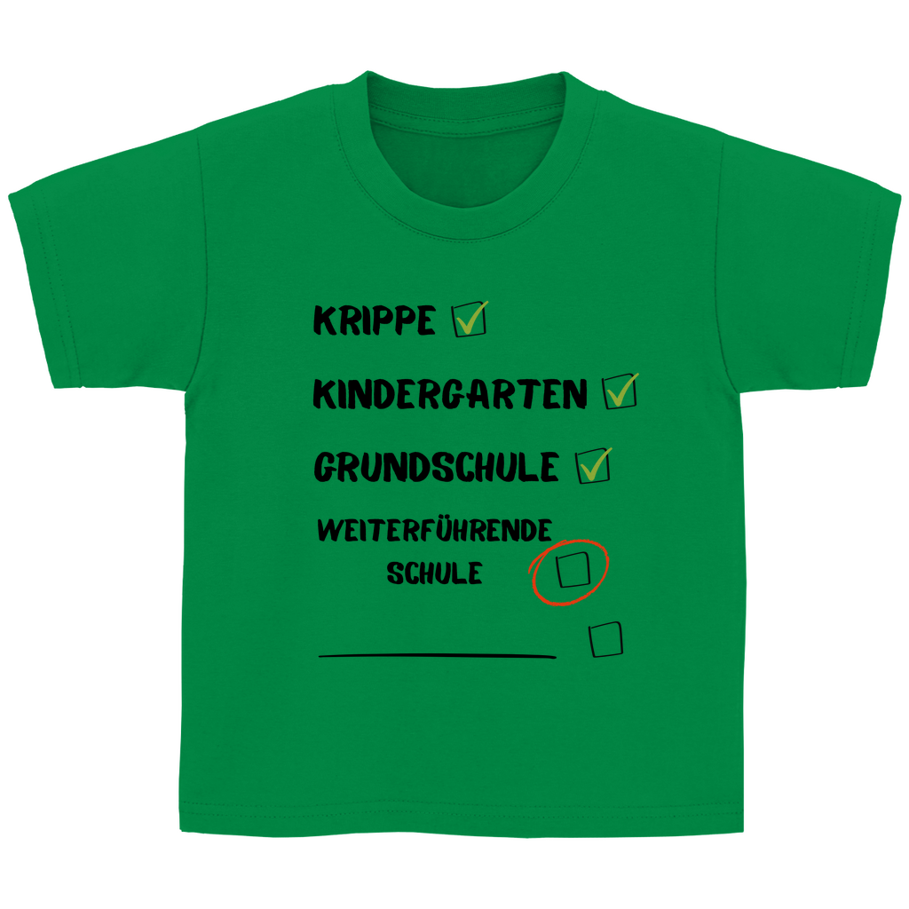 Kinder T-Shirt Checkbox weiterführende Schule