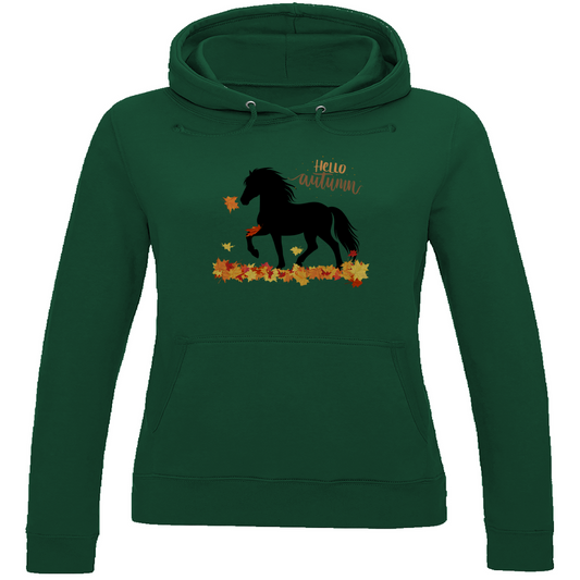 Islandpferde Damen Hoodie - Islandpferde Herbst