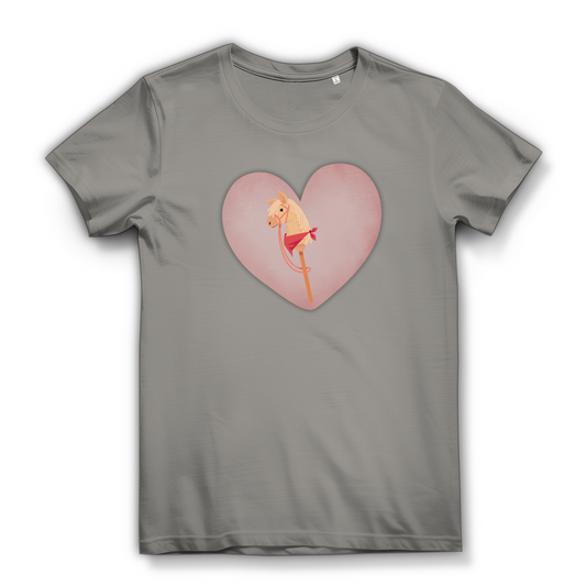 Junge Damen Bio T-Shirt Hobby Horse HERZ