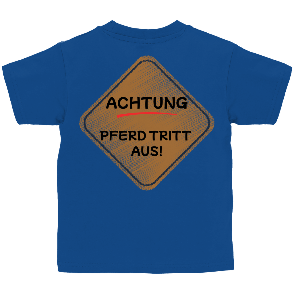 Hobby Horse / Reiter Kinder T-Shirt "Pferd tritt aus"