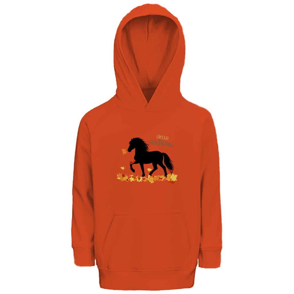 Kinder Bio Hoodie Islandpferde Herbst