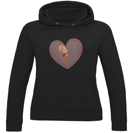 Damen Hoodie Hobby Horse HERZ