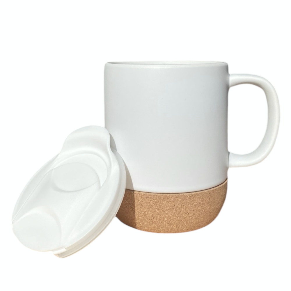 Korktasse mit Deckel - eigenes Bild hochladen - kostenlose Designanfrage