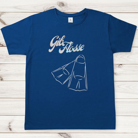 T-Shirt für alle Schwimmer und Schwimmbad-Fans - GIB FLOSSE