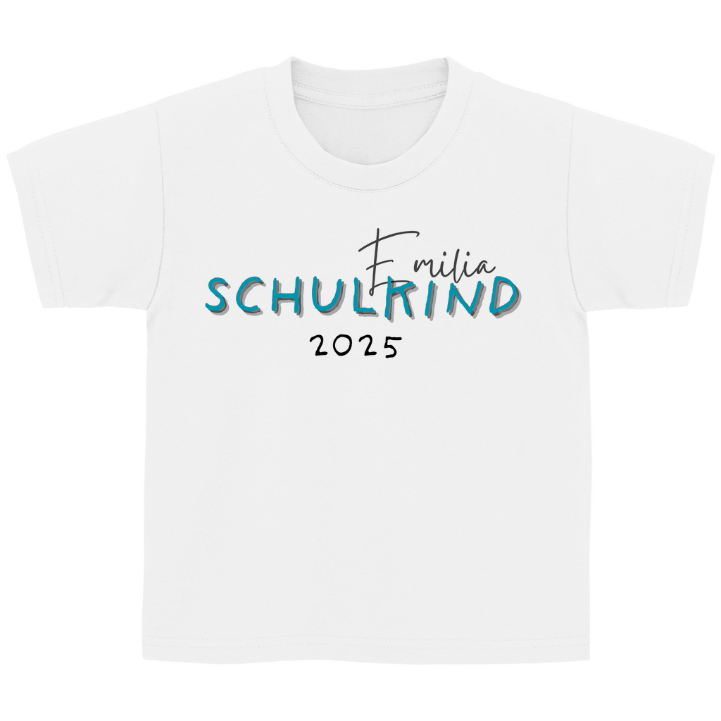 Schulkind T-Shirt zur Einschulung 2025 - Schulkind SCHRIFT