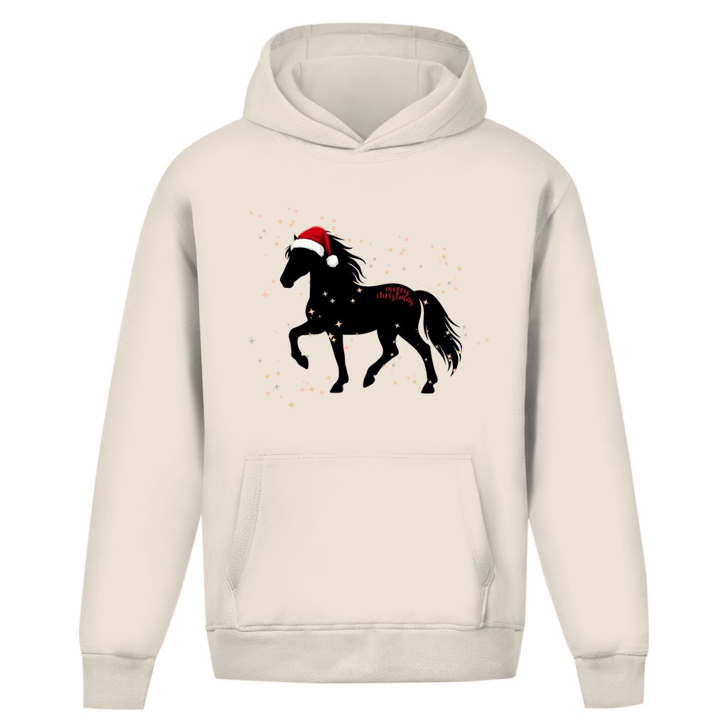 Oversize Islandpferde Hoodie ohne Kordel - Islandpferde Weihnachten