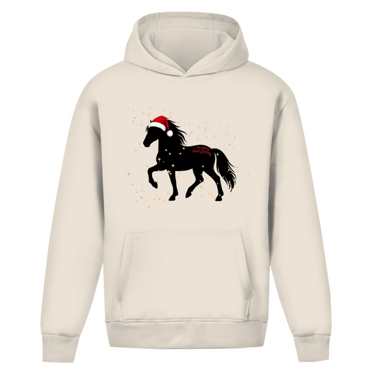 Oversize Islandpferde Hoodie ohne Kordel - Islandpferde Weihnachten
