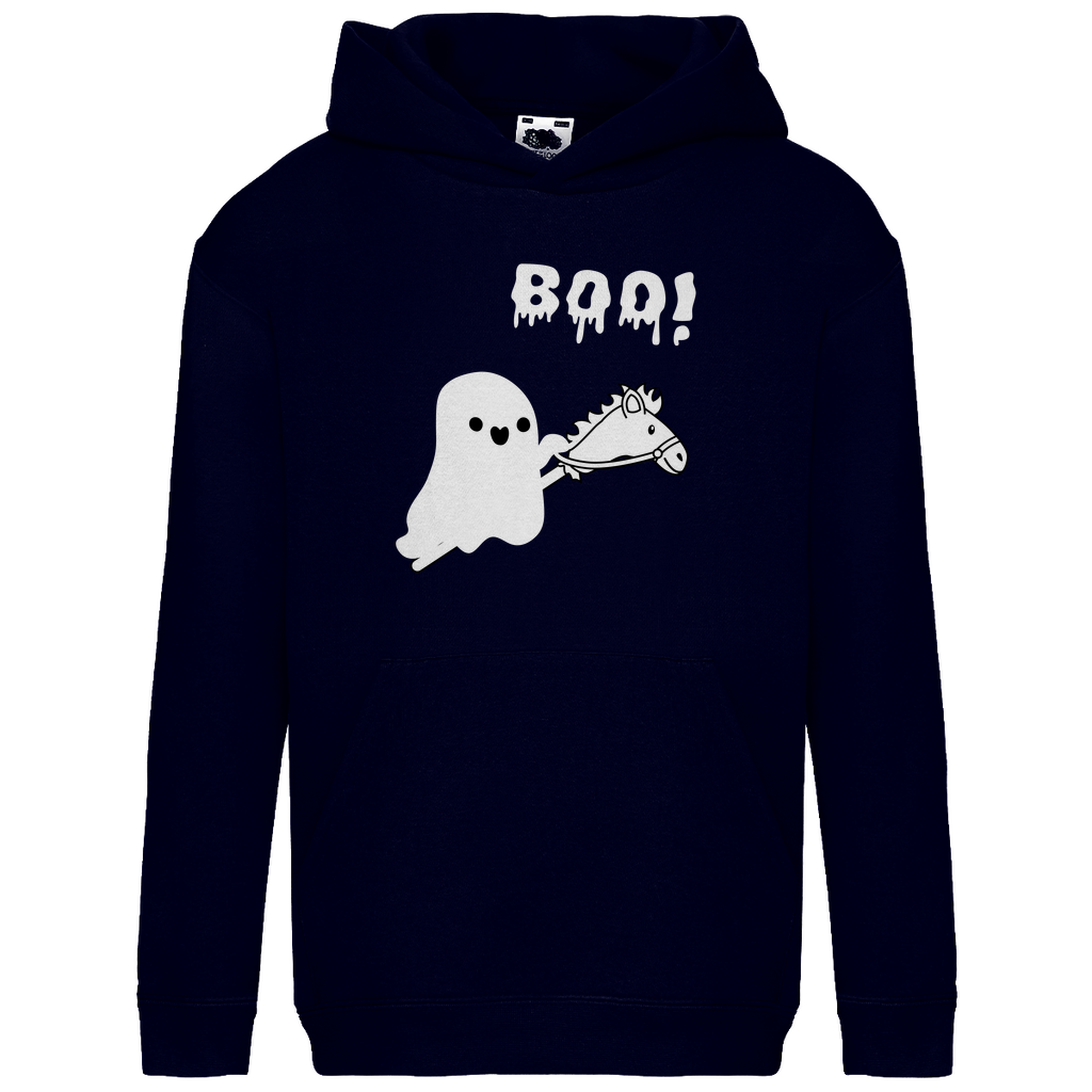 Halloween Hobby Horse Kids Hoodie BOO