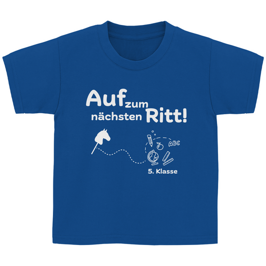Kinder  T-Shirt zur Umschulung Hobby Horsing - NÄCHSTER RITT 5.Klasse