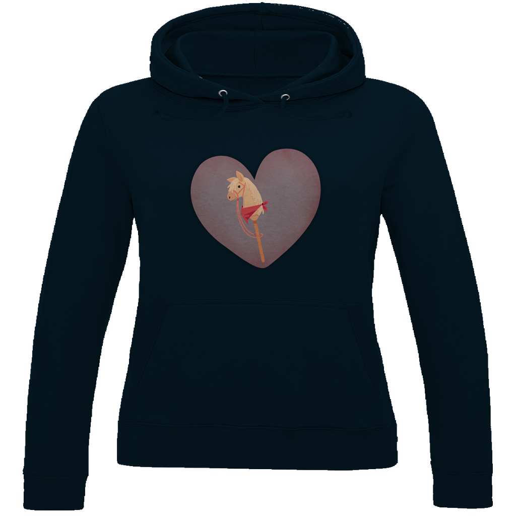 Damen Hoodie Hobby Horse HERZ